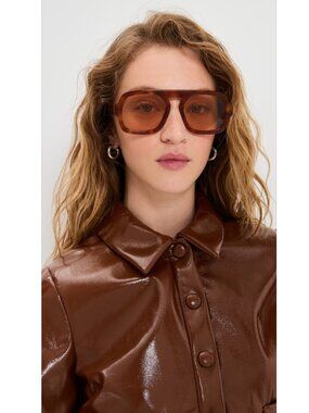 Elisa Johnson Jane Sunglasses Light Brown Tortoise NIB